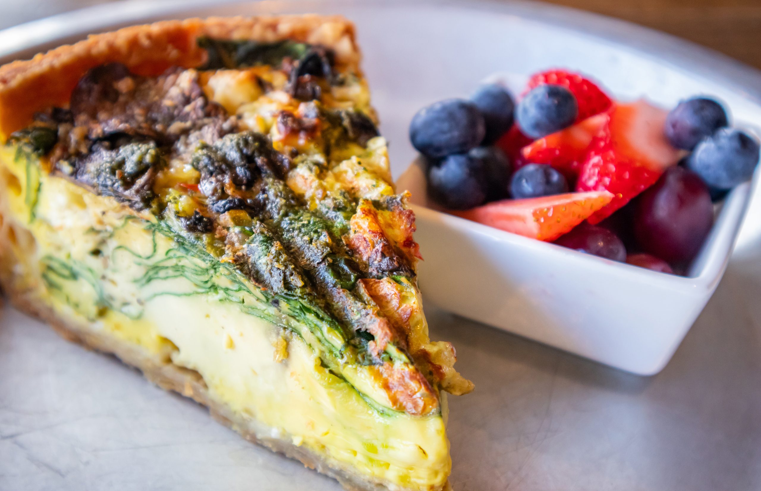 quiche and berries
